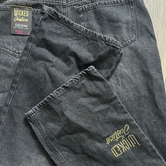 Justice Wicked Jeans 18 Girls Nwt - Picture 8 of 9